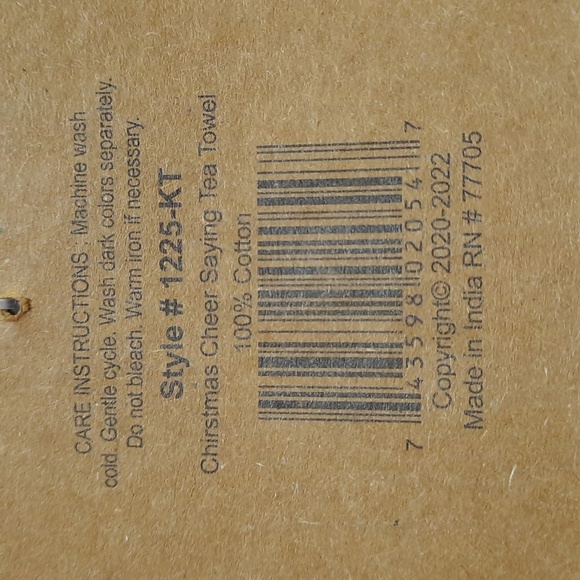 We Whisk You A Merry Christmas Holiday Kitchen Dish Hand Towel Cotton NWT - Picture 5 of 6